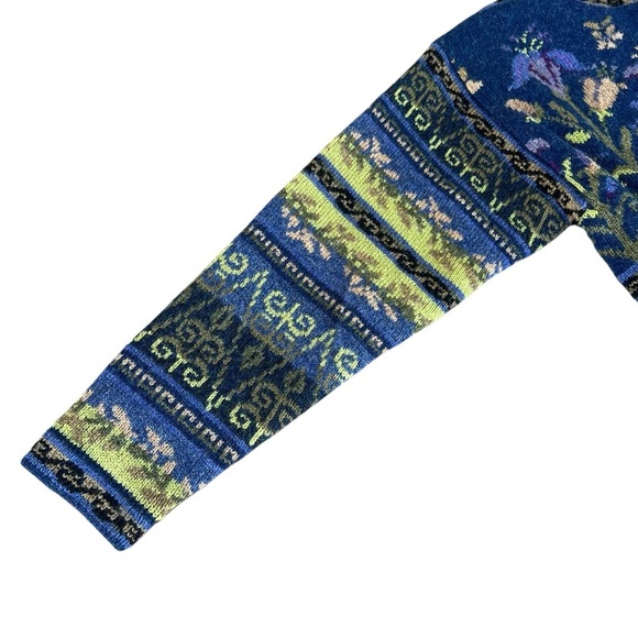 VTG Coldwater Creek Icelandic Design Wool Cardigan Fair Isle Nordic Small Nice! - Picture 7 of 15